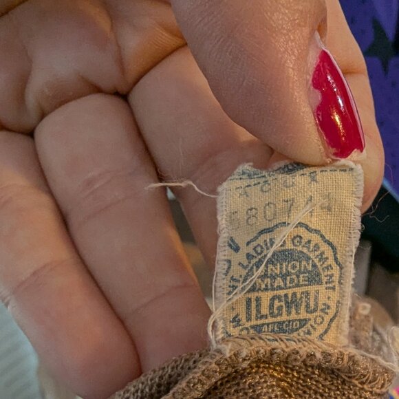 Kay Windsor Knit Dress Vintage MCM 60s Mod Sleeveless Tan Cream Belted Secretary - Picture 10 of 10